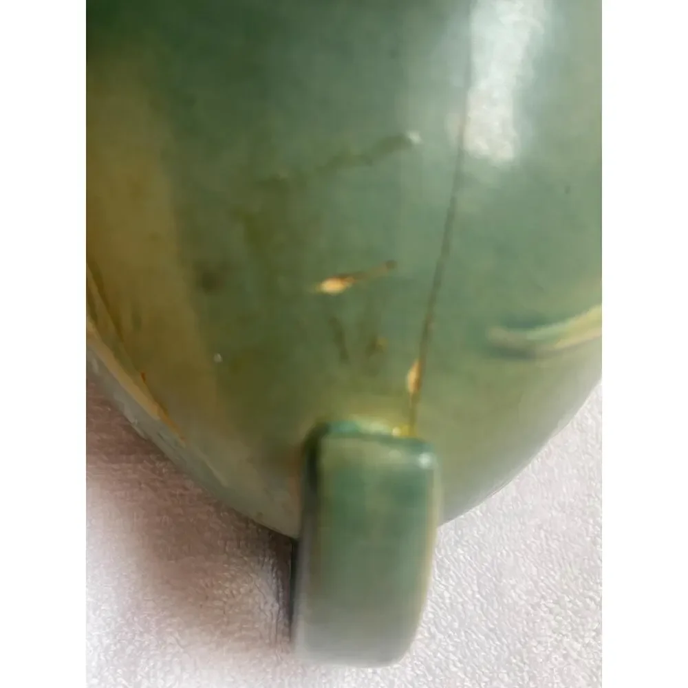 1946 Roseville Pottery Blue “Zephyr Lily” Console Bowl - Picture 8 of 8